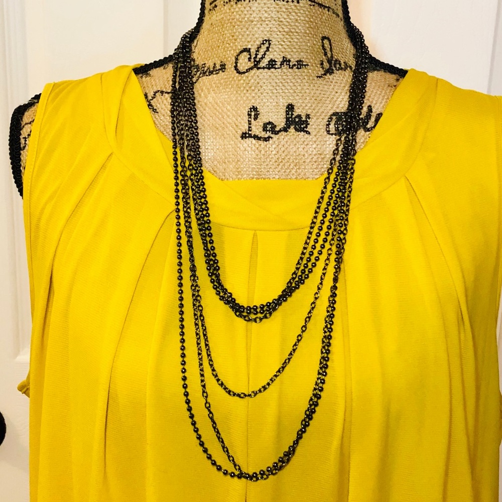 🌟Black Multi Stranded “Beaded” Necklace 🌟 NWOT